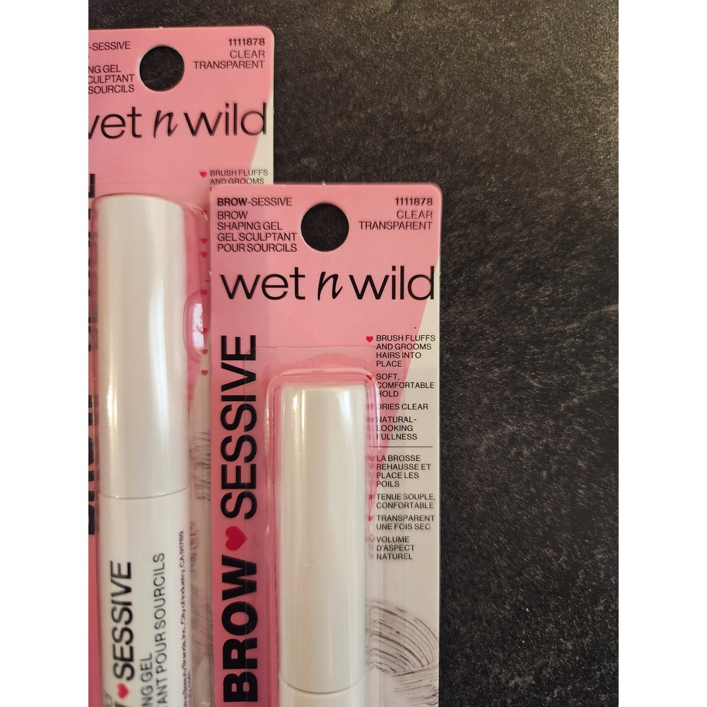 wet n wild Brow Sessive Clear Shaping Gel Brow Brush‎ Fluffs Grooms Long Lasting